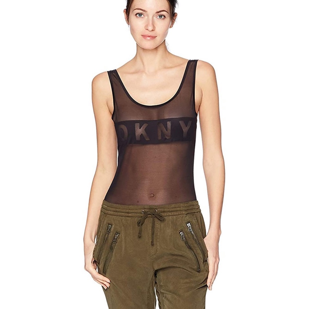 DKNY Mesh Logo-Band Bodysuit DK7007